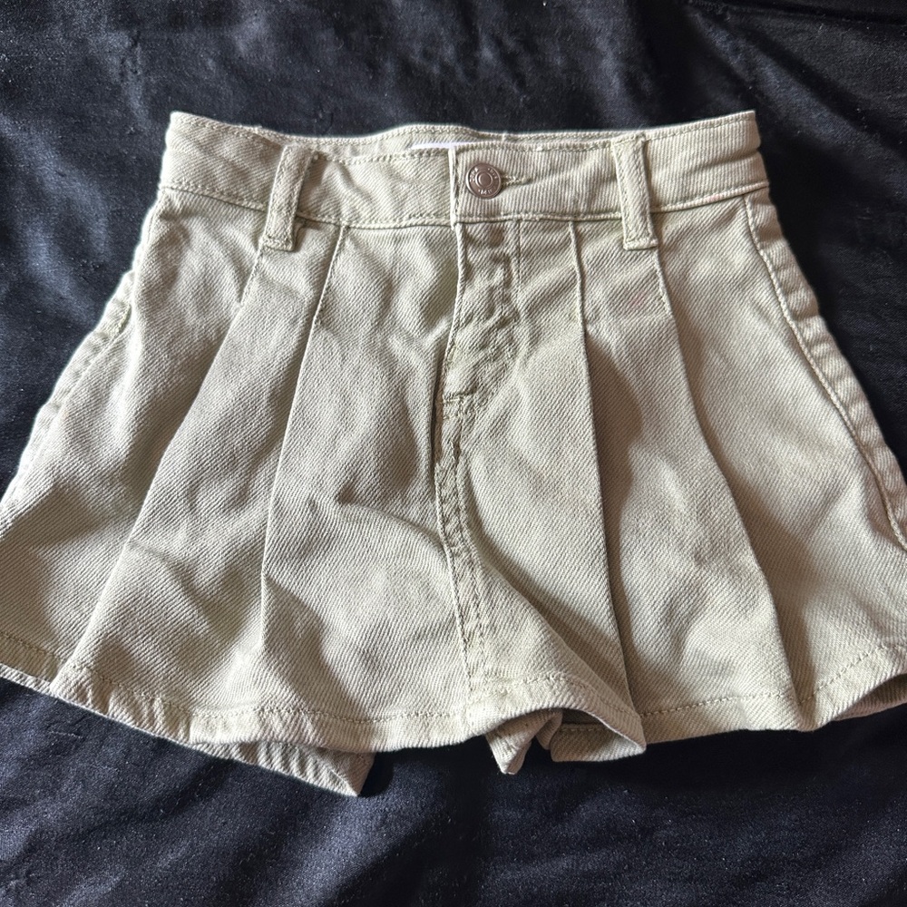 Zara khaki Pleated skort toddler